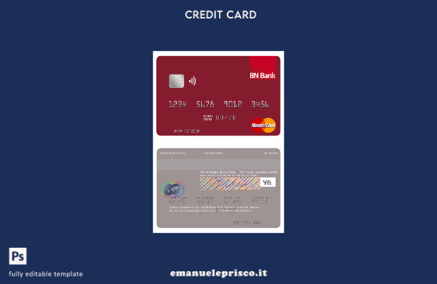 modello mastercard Norvegia BN Bank ASA in stile verificato